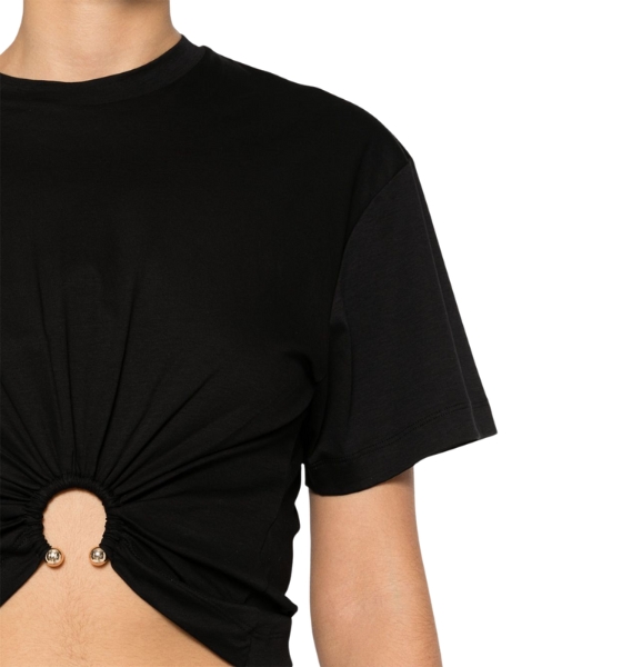 Top Black With Gold Piercing