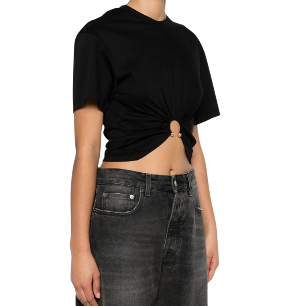 Top Black With Gold Piercing