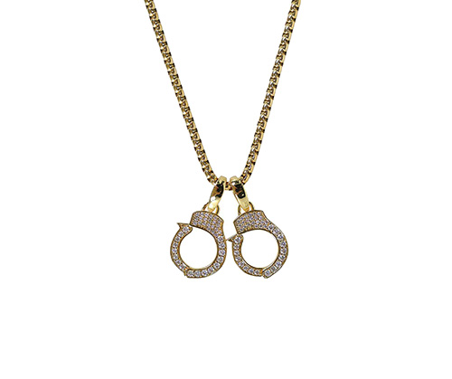 Handcuffs Gold Chain