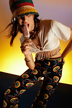 Jacquard Jamaican Flower Straight Pants
