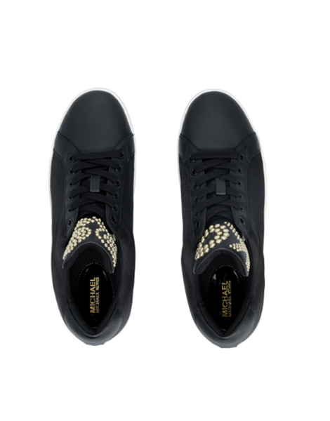 MICHAEL MICHAEL KORS MINDY LACE UP CANVAS W/GOLD STUDS