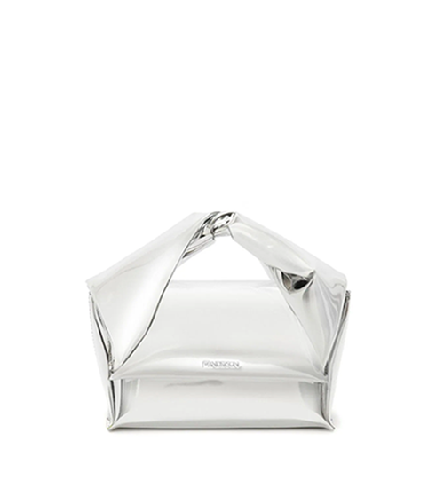 Silver Midi Twister Bag