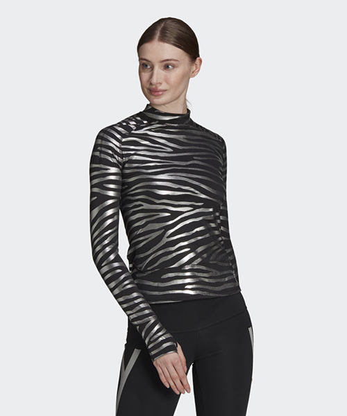 Training Long Sleeve Metallic Print Tee
