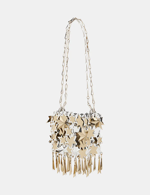Silver Gold Mix Metal Sparkle Hobo