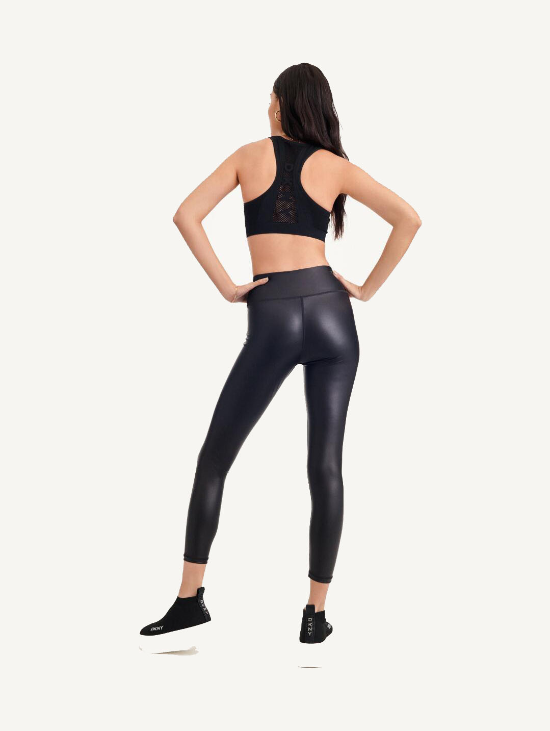 Faux Leather High Waist Black Tight