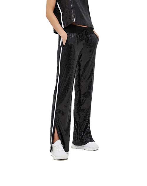 Black Sequin Jogger Pants