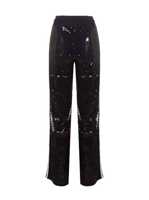 Black Sequin Jogger Pants
