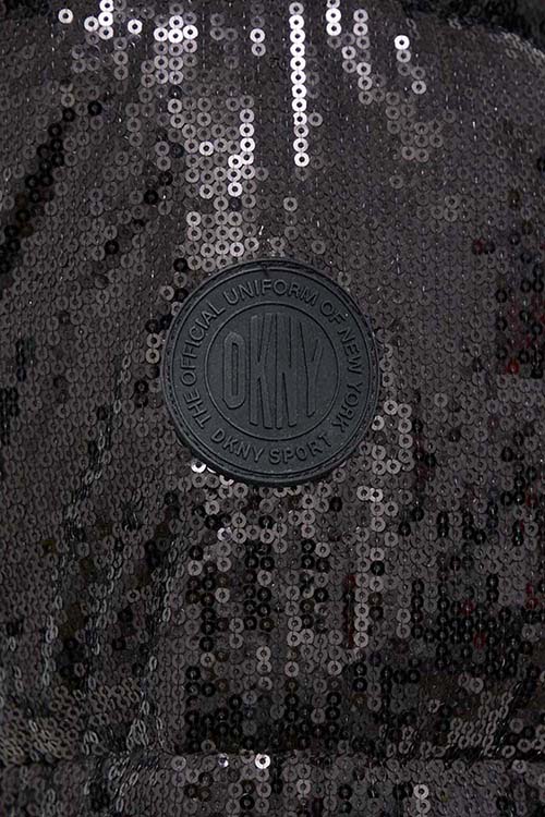 Black Sequin Puffer Jacket