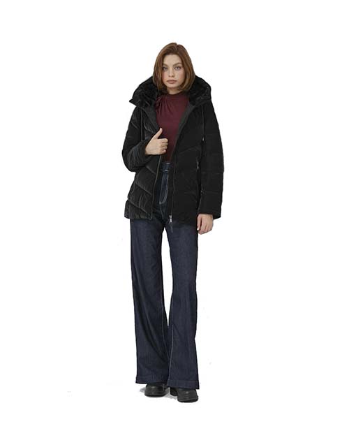 Black Hoodie Puffer Jacket