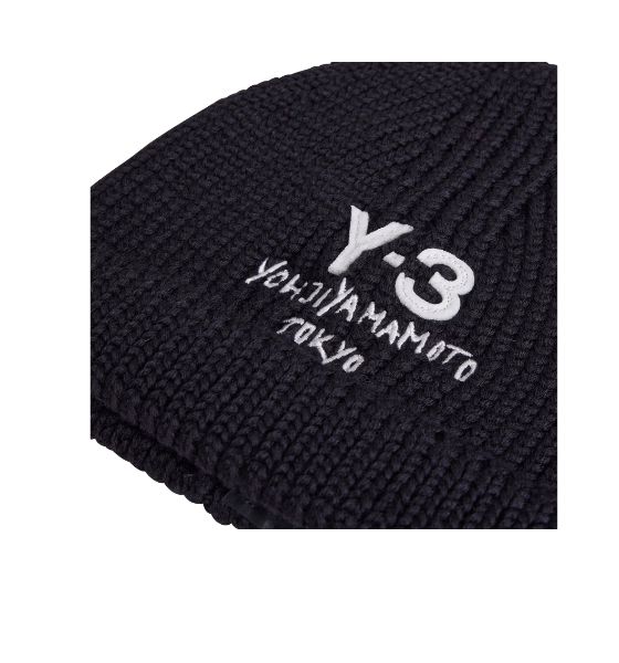 Black Y-3 Knit Beanie
