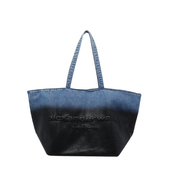 Vintage Marbled Blue Punch Tote Bag