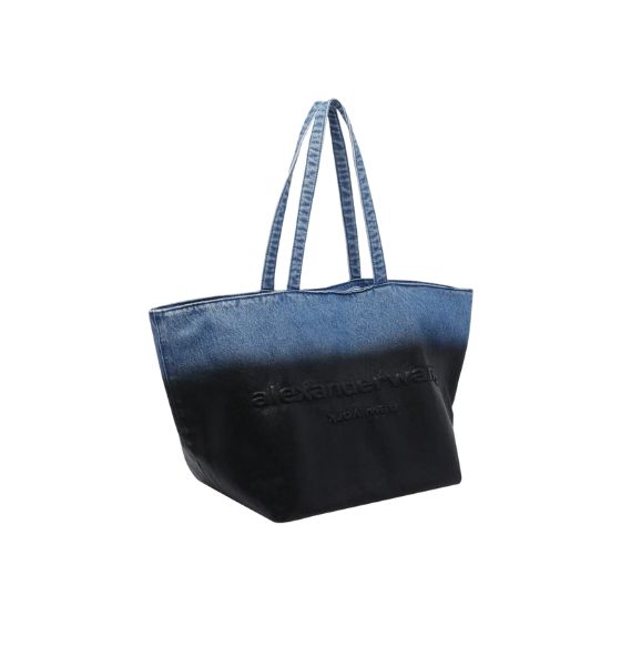 Vintage Marbled Blue Punch Tote Bag