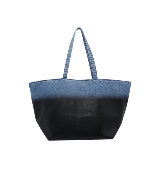 Vintage Marbled Blue Punch Tote Bag
