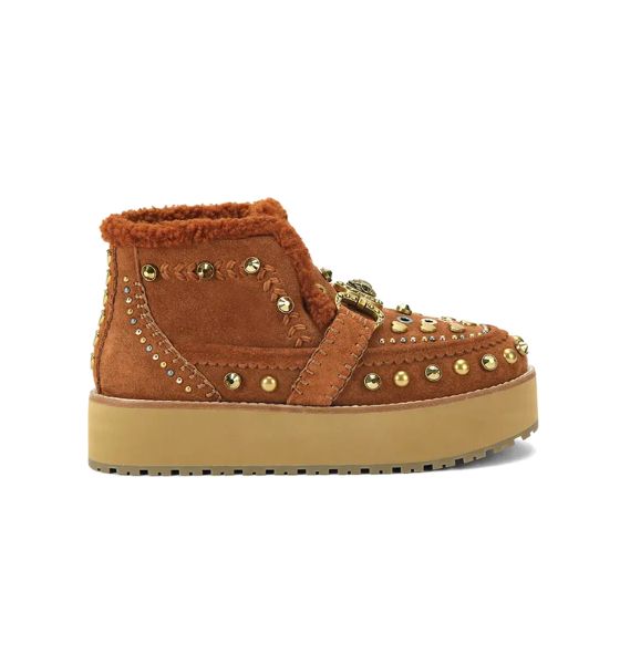 Tan Comb Suede Mansion Cosy Boots