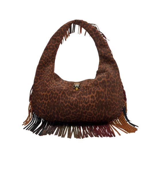 Brown Shoreditch Large Hobo Fringe Bag