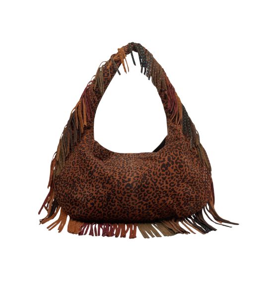 Brown Shoreditch Large Hobo Fringe Bag