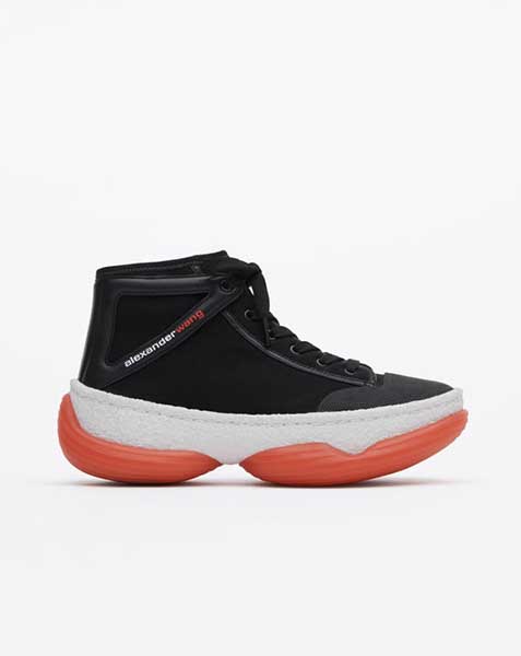 ALEXANDER WANG A1 MID-TOP SNEAKERS MESH/CALF