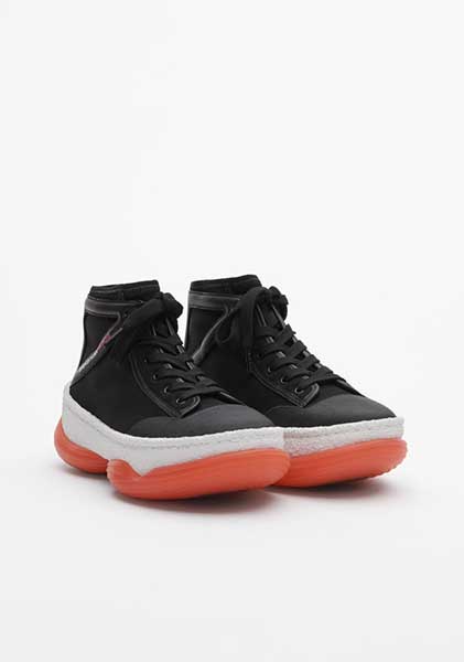 ALEXANDER WANG A1 MID-TOP SNEAKERS MESH/CALF