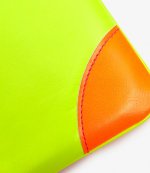 Super Fluo Pink & Yellow Leather Wallet