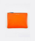 Super Fluo Orange & Green Leather Wallet