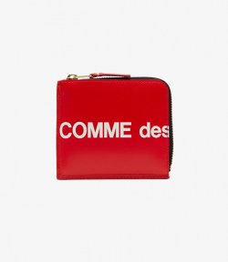 Huge Logo Red Leather Wallet