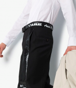 Huge Logo Black Leather Belt