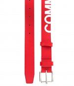 Huge Logo Red Leather Belt