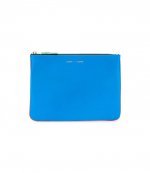 Super Fluo Blue & Orange Leather Wallet