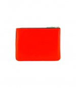 Super Fluo Blue & Orange Leather Wallet