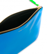 Super Fluo Blue & Orange Leather Wallet