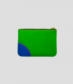 Super Fluo Orange & Green Leather Wallet