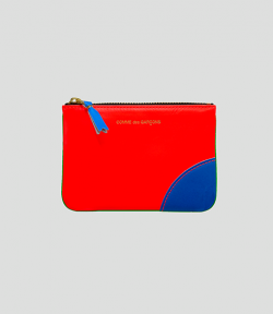 Super Fluo Orange & Green Leather Wallet