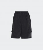 Sanded Cupro Black Shorts