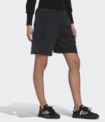 Sanded Cupro Black Shorts