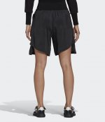 Sanded Cupro Black Shorts