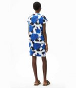 'Roses' Blue T-shirt Dress