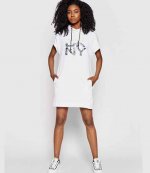 Sport White Logo Hooded Sweatdress