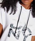 Sport White Logo Hooded Sweatdress