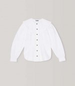 White Cotton Poplin Fitted Shirt