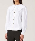White Cotton Poplin Fitted Shirt