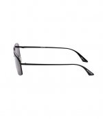 Black Metal White Logo Grey Lens Ballenciaga Eyewear