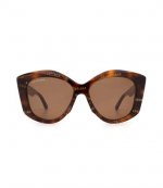 Turtle Gold Printed Logo Balenciaga Eyewear