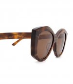 Turtle Gold Printed Logo Balenciaga Eyewear