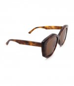 Turtle Gold Printed Logo Balenciaga Eyewear