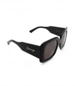 Turtle Brown Blue Lens Oversize Mask Balenciaga Eyewear