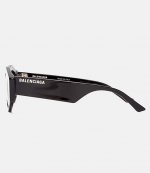 Black White Printed Logo Grey Lens Ballenciaga Eyewear