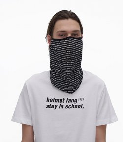 School Black White Cotton Face Mask