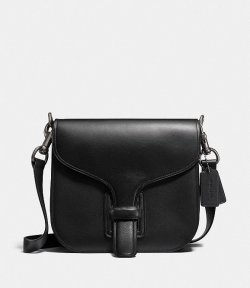 COACH CROSSBODY HANDBAG GLVTN LTH COURIER BA ; BP/BLK