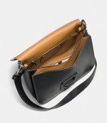 COACH CROSSBODY HANDBAG GLVTN LTH COURIER BA ; BP/BLK