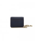 Elissa Navy Leather Small Crossbody